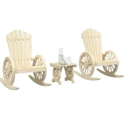 MAISON EXCLUSIVE - Salon de jardin 3 pcs bois de sapin massif