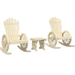 MAISON EXCLUSIVE - Salon de jardin 3 pcs bois de sapin massif