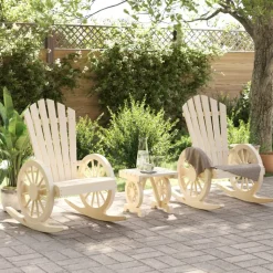 MAISON EXCLUSIVE - Salon de jardin 3 pcs bois de sapin massif