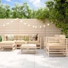 MAISON EXCLUSIVE - Salon de jardin 7 pcs avec coussins bois massif