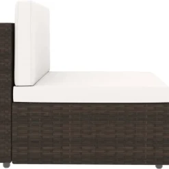 MAISON EXCLUSIVE - Salon de jardin 10 pcs résine tressée marron