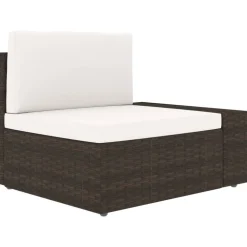 MAISON EXCLUSIVE - Salon de jardin 10 pcs résine tressée marron