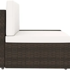 MAISON EXCLUSIVE - Salon de jardin 10 pcs résine tressée marron