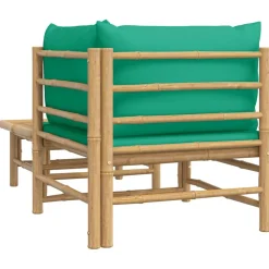 MAISON EXCLUSIVE - Salon de jardin 2 pcs avec coussins vert bambou