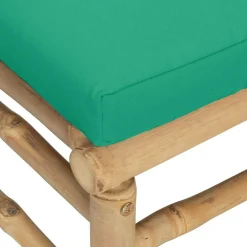 MAISON EXCLUSIVE - Salon de jardin 2 pcs avec coussins vert bambou
