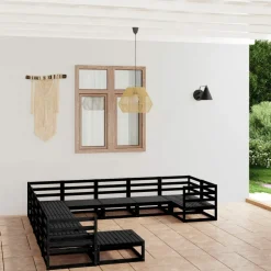 MAISON EXCLUSIVE - Salon de jardin 11 pcs bois de pin massif