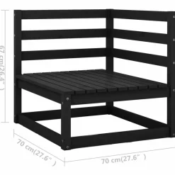 MAISON EXCLUSIVE - Salon de jardin 11 pcs bois de pin massif