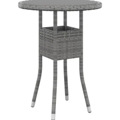 MAISON EXCLUSIVE - Salon de jardin 5 pcs résine tressée gris