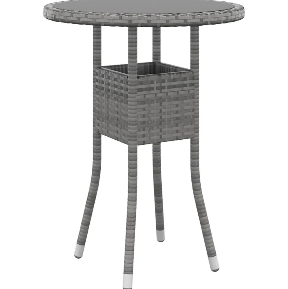 MAISON EXCLUSIVE - Salon de jardin 5 pcs résine tressée gris