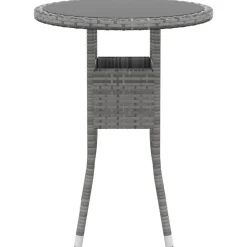 MAISON EXCLUSIVE - Salon de jardin 5 pcs résine tressée gris