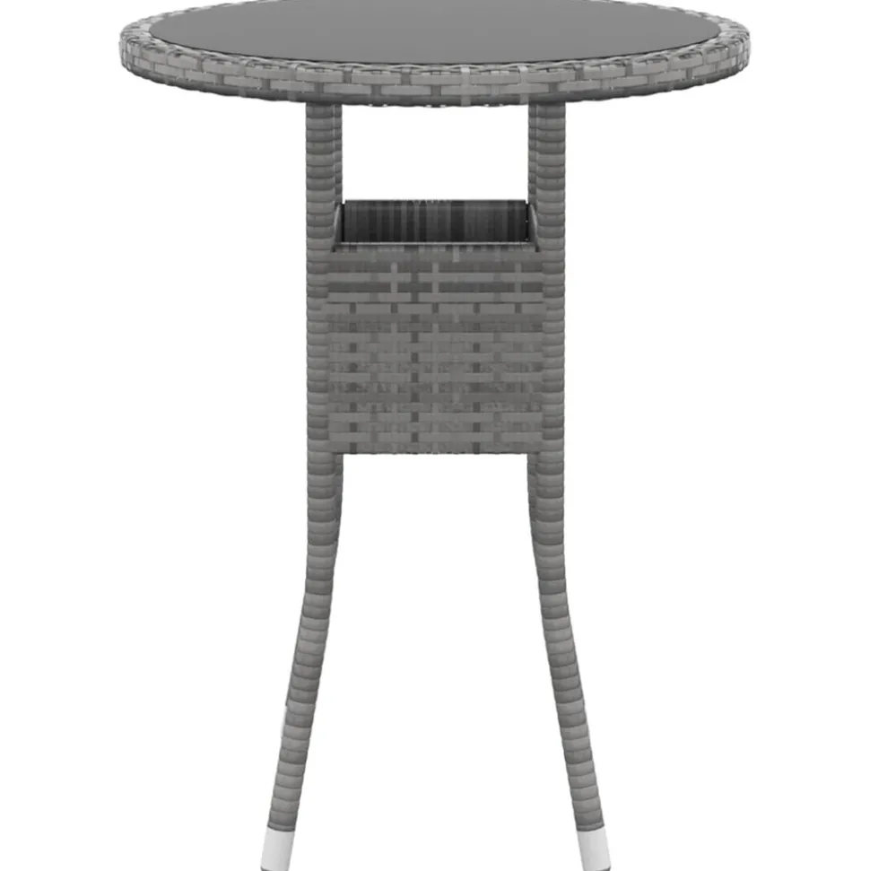 MAISON EXCLUSIVE - Salon de jardin 5 pcs résine tressée gris