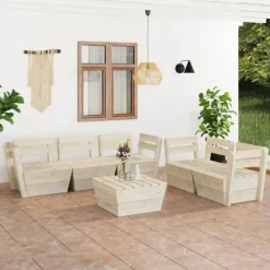 MAISON EXCLUSIVE - Salon de jardin palette 6 pcs bois d'épicéa imprégné