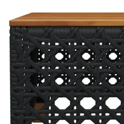 MAISON EXCLUSIVE - Salon de jardin 7 pcs avec coussins noir résine tressée