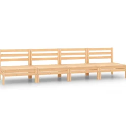 MAISON EXCLUSIVE - Salon de jardin 4 pcs bois de pin massif