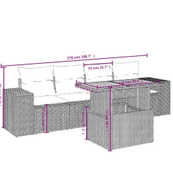 MAISON EXCLUSIVE - Salon de jardin avec coussins 5 pcs beige résine tressée