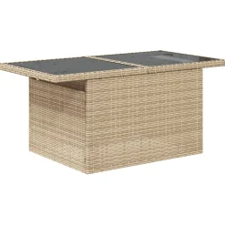 MAISON EXCLUSIVE - Salon de jardin avec coussins 8 pcs beige résine tressée