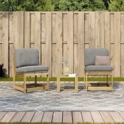 MAISON EXCLUSIVE - Salon de jardin 3 pcs bois de pin imprégné