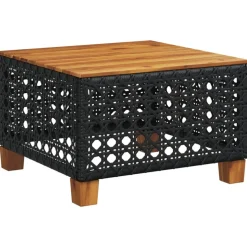 MAISON EXCLUSIVE - Salon de jardin 10 pcs avec coussins noir résine tressée