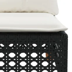 MAISON EXCLUSIVE - Salon de jardin 10 pcs avec coussins noir résine tressée