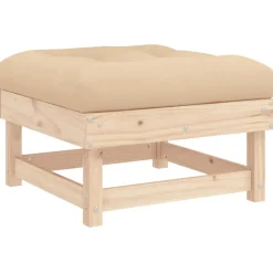 MAISON EXCLUSIVE - Salon de jardin 10 pcs avec coussins bois massif