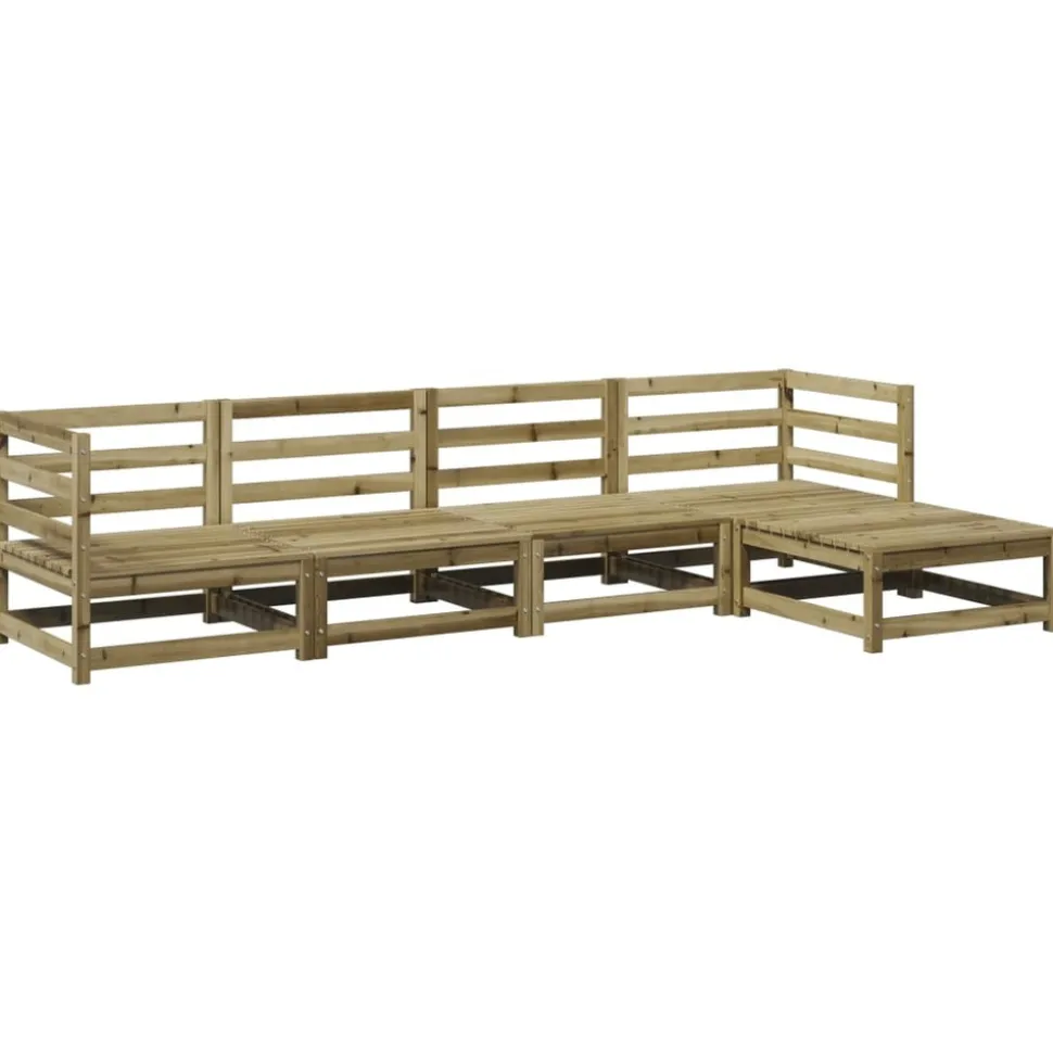 MAISON EXCLUSIVE - Salon de jardin 5 pcs bois de pin imprégné