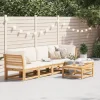 MAISON EXCLUSIVE - Salon de jardin 6 pcs avec coussins bois d'acacia solide