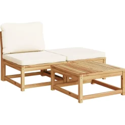 MAISON EXCLUSIVE - Salon de jardin 6 pcs avec coussins bois d'acacia solide