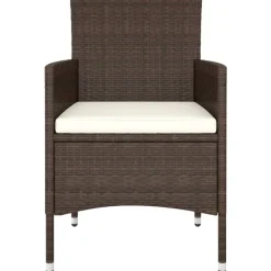 MAISON EXCLUSIVE - Salon de jardin 5 pcs résine tressée marron