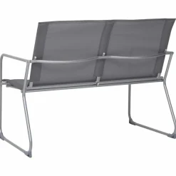 MAISON EXCLUSIVE - Salon de jardin 4 pcs tissu et acier gris