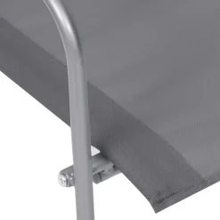 MAISON EXCLUSIVE - Salon de jardin 4 pcs tissu et acier gris