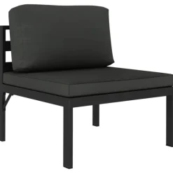 MAISON EXCLUSIVE - Salon de jardin 10 pcs avec coussins aluminium anthracite