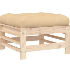 MAISON EXCLUSIVE - Salon de jardin 10 pcs avec coussins bois massif