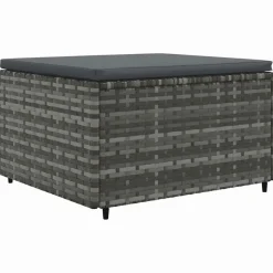 MAISON EXCLUSIVE - Salon de jardin 8 pcs avec coussins gris résine tressée