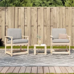 MAISON EXCLUSIVE - Salon de jardin 3 pcs bois massif de pin