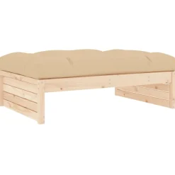 MAISON EXCLUSIVE - Salon de jardin 4 pcs avec coussins bois massif