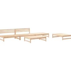 MAISON EXCLUSIVE - Salon de jardin 5 pcs bois massif de pin