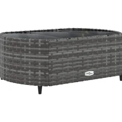 MAISON EXCLUSIVE - Salon de jardin 6 pcs avec coussins gris résine tressée