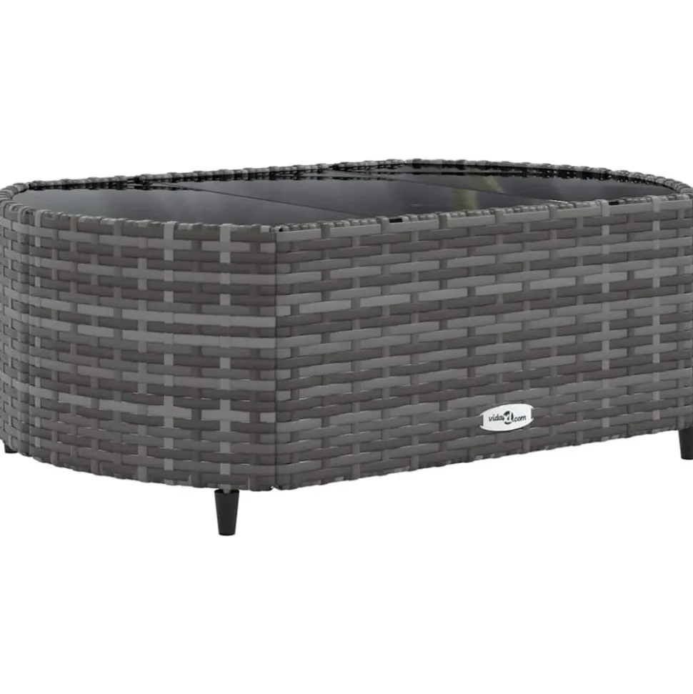 MAISON EXCLUSIVE - Salon de jardin 6 pcs avec coussins gris résine tressée