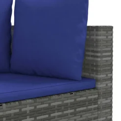 MAISON EXCLUSIVE - Salon de jardin 6 pcs avec coussins gris résine tressée