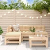 MAISON EXCLUSIVE - Salon de jardin 5 pcs avec coussins bois massif
