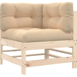 MAISON EXCLUSIVE - Salon de jardin 5 pcs avec coussins bois massif