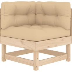 MAISON EXCLUSIVE - Salon de jardin 6 pcs avec coussins bois massif
