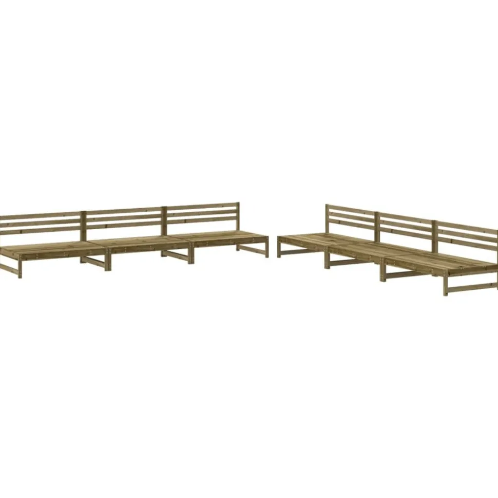 MAISON EXCLUSIVE - Salon de jardin 6 pcs bois de pin imprégné