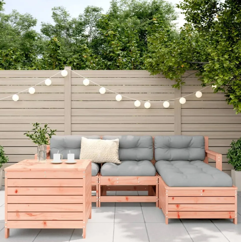 MAISON EXCLUSIVE - Salon de jardin 5 pcs bois massif sapin de douglas