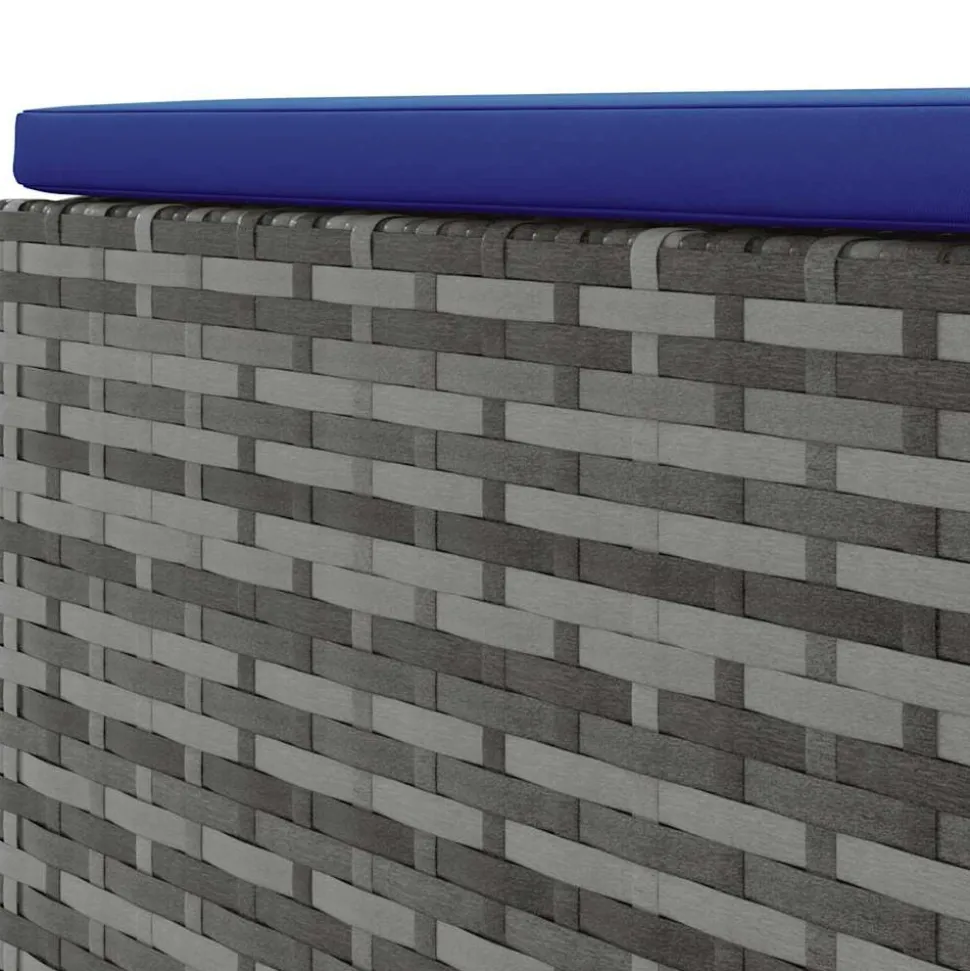 MAISON EXCLUSIVE - Salon de jardin 6 pcs avec coussins gris résine tressée