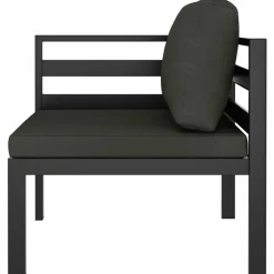 MAISON EXCLUSIVE - Salon de jardin 4 pcs avec coussins aluminium anthracite