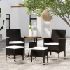 MAISON EXCLUSIVE - Salon de jardin 5 pcs résine tressée noir