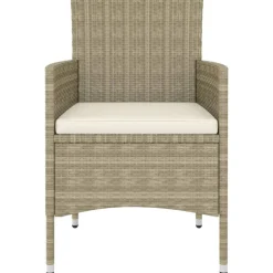MAISON EXCLUSIVE - Salon de jardin 5 pcs résine tressée beige