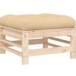 MAISON EXCLUSIVE - Salon de jardin 7 pcs avec coussins bois massif