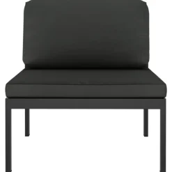 MAISON EXCLUSIVE - Salon de jardin 6 pcs avec coussins aluminium anthracite